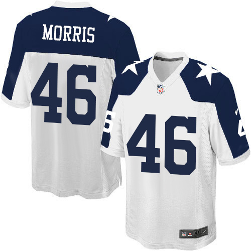 Men's Game Alfred Morris Nike Jersey White Alternate - #46 Throwback NFL Dallas Cowboys